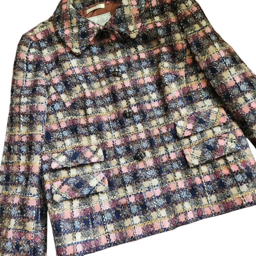 Vintage Jack Clarke Blazer Womens Medium Wool Ireland Preppy Careerwear Business